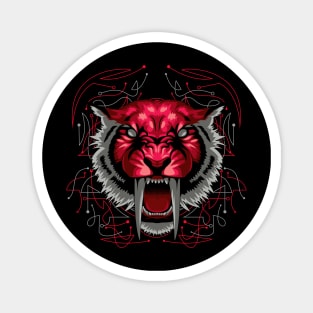 tiger head tattoo Magnet